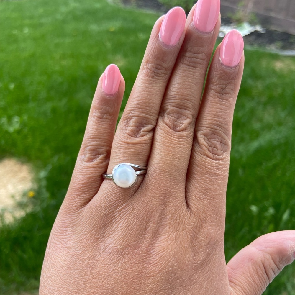 Solitaire Pearl ring - Picture 3 of 4